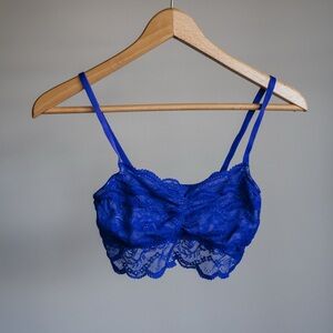 Elegant Blue Lace Bralette